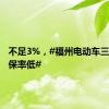 不足3%，#福州电动车三者险投保率低#