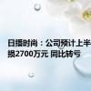 日播时尚：公司预计上半年净亏损2700万元 同比转亏