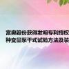 富奥股份获得发明专利授权：“一种变量泵干式试验方法及装置”