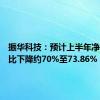 振华科技：预计上半年净利润同比下降约70%至73.86%