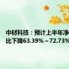 中材科技：预计上半年净利润同比下降63.39%～72.73%