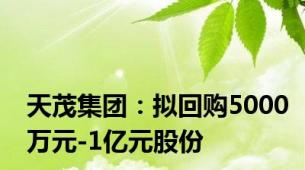 天茂集团：拟回购5000万元-1亿元股份