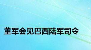 董军会见巴西陆军司令