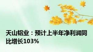 天山铝业：预计上半年净利润同比增长103%