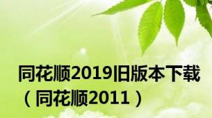 同花顺2019旧版本下载（同花顺2011）