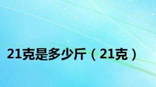 21克是多少斤（21克）