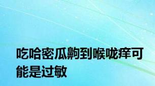 吃哈密瓜齁到喉咙痒可能是过敏