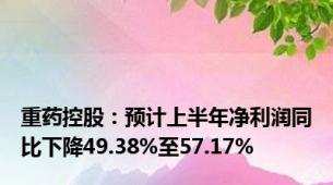 重药控股：预计上半年净利润同比下降49.38%至57.17%