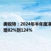 奥锐特：2024年半年度净利润预增82%到124%