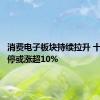 消费电子板块持续拉升 十余股涨停或涨超10%