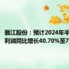 振江股份：预计2024年半年度净利润同比增长40.70%至79.08%