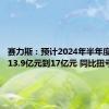 赛力斯：预计2024年半年度净利润13.9亿元到17亿元 同比扭亏为盈