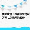 美克家居：控股股东提议拟5000万元-1亿元回购股份