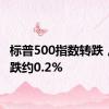 标普500指数转跌，道指跌约0.2%