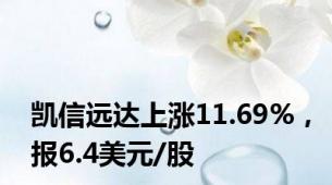 凯信远达上涨11.69%，报6.4美元/股