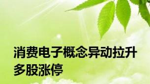 消费电子概念异动拉升 多股涨停