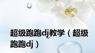 超级跑跑dj教学（超级跑跑dj）