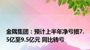 金隅集团：预计上半年净亏损7.5亿至9.5亿元 同比转亏