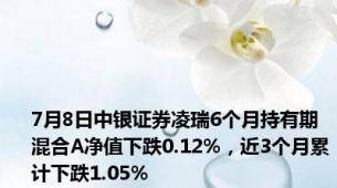 7月8日中银证券凌瑞6个月持有期混合A净值下跌0.12%，近3个月累计下跌1.05%