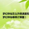 梦幻诛仙怎么升级速度和伤害（梦幻诛仙等级计算器）