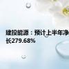 建投能源：预计上半年净利润增长279.68%