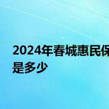 2024年春城惠民保保额是多少