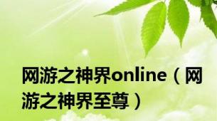 网游之神界online（网游之神界至尊）