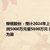 柳钢股份：预计2024年上半年净利润5000万元至5800万元 同比扭亏为盈