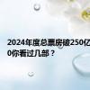 2024年度总票房破250亿 TOP10你看过几部？