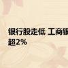 银行股走低 工商银行跌超2%