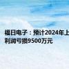 福日电子：预计2024年上半年净利润亏损9500万元