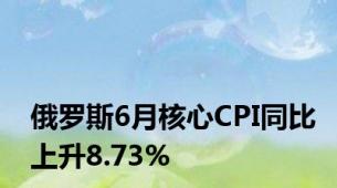 俄罗斯6月核心CPI同比上升8.73%