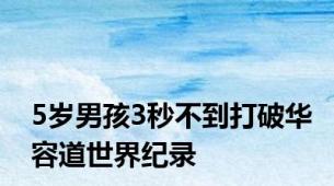 5岁男孩3秒不到打破华容道世界纪录