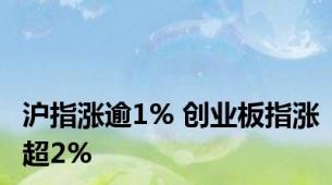 沪指涨逾1% 创业板指涨超2%