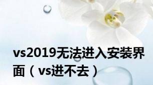 vs2019无法进入安装界面（vs进不去）