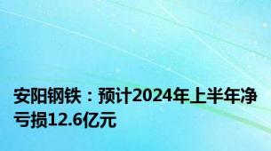 安阳钢铁：预计2024年上半年净亏损12.6亿元