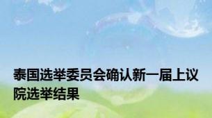 泰国选举委员会确认新一届上议院选举结果