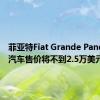 菲亚特Fiat Grande Panda电动汽车售价将不到2.5万美元