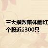 三大指数集体翻红 上涨个股近2300只