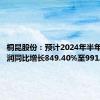 桐昆股份：预计2024年半年度净利润同比增长849.40%至991.81%