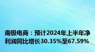 南极电商：预计2024年上半年净利润同比增长30.35%至67.59%