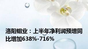 洛阳钼业：上半年净利润预增同比增加638%-716%