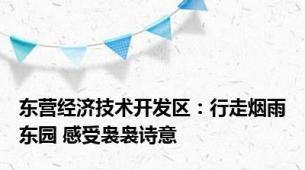 东营经济技术开发区：行走烟雨东园 感受袅袅诗意