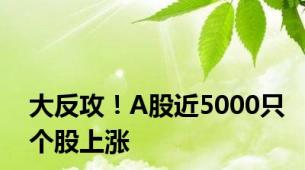 大反攻！A股近5000只个股上涨