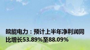 皖能电力：预计上半年净利润同比增长53.89%至88.09%