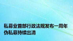 私募业首部行政法规发布一周年 伪私募持续出清