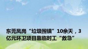 东莞凤岗“垃圾围镇”10余天，3亿元环卫项目靠临时工“救急”