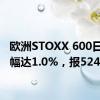 欧洲STOXX 600日内涨幅达1.0%，报524.70点