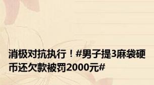 消极对抗执行！#男子提3麻袋硬币还欠款被罚2000元#