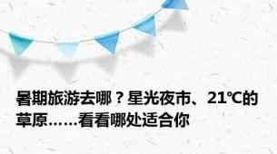 暑期旅游去哪？星光夜市、21℃的草原……看看哪处适合你